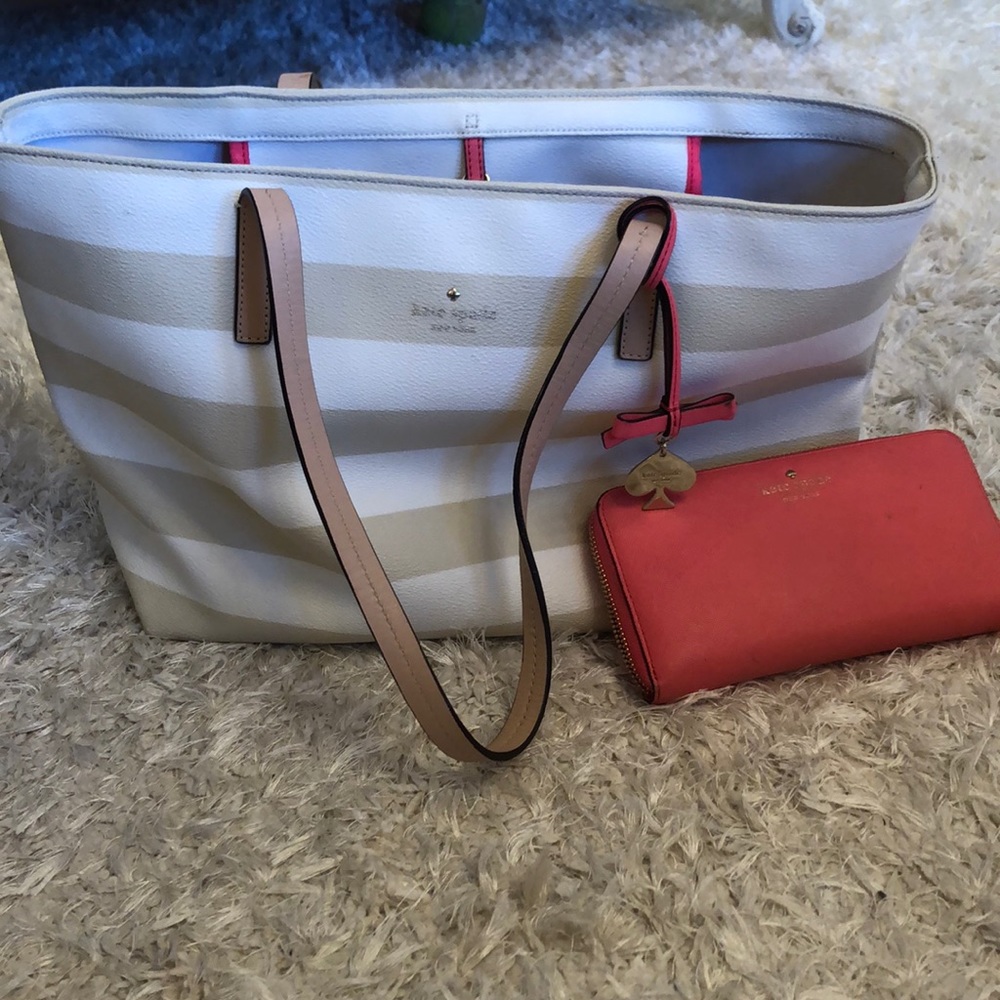 authentic summer leather Kate Spade tote